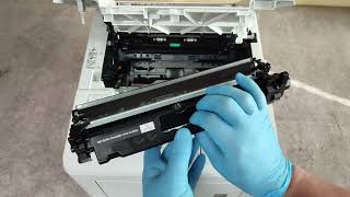 HOW TO REPLACE THE TONER CARTRIDGE AND THE DRUM UNIT ON HP LASERJET PRO M118 M119 M203 M205 M206 [upl. by Cheadle]