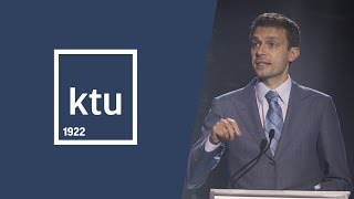 KTU  Diplomų įteikimo šventė 2016  Andriaus Tapino sveikinimo kalba [upl. by Ahsoyek]