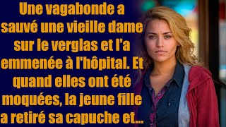 Une vagabonde a sauvé une vieille dame sur le verglas et la emmenée à lhôpital Et quand elles ont [upl. by Niggem904]