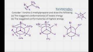 How To Draw Staggered Conformations Newman Projections Made EASY With Mayya [upl. by Mashe]