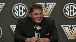 Vandy Football  Gunnar Hansen at 2024 SEC Media Days [upl. by Ajram]