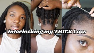 How I INTERLOCK my THICK LOCS updated [upl. by Meredi174]