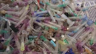 Syringe Needles Sutures Needles Scalpel blades shredder  Amey Engineers Biomedical Waste crusher [upl. by Andromeda]