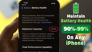 How to Maintain battery Health of iPhone Save Battery Life [upl. by Ognimod]