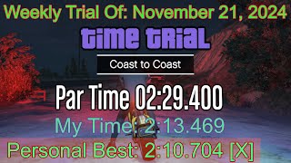 quotCoast To Coastquot Time 213469 Weekly Time Trial GTA Online [upl. by Dat]