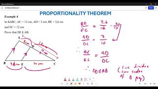 PROPORTIONALITY THEOREM GRADE 12 EXAM TYPE QUESTION EXAMPLE 4 amp 5 [upl. by Nyleahcim374]