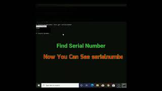 How to Find Serial Number in any Computer Laptops  Get Serial Number in Windows 78 1011 [upl. by Rennug635]