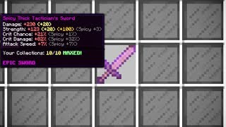 FULLY MAXED OUT TACTICIANS SWORD  Hypixel skyblock [upl. by Elolcin]