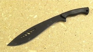 Best Accidental Beginner Throwing Knife Schrade Small Kukri Machete [upl. by Esoj]