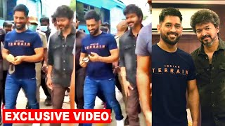 🔴 EXCLUSIVE VIDEO  MS Dhoni amp Thalapathy Vijay Meeting  Beast Shooting Spot [upl. by Alvis586]