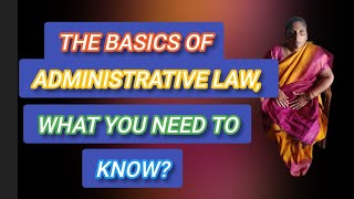 the basics of administrative law what you need to know [upl. by Lyrrehs]