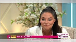 Lorraine mocks Tulisa Contostavlos for cosmetic surgery during live interview [upl. by Bernete100]