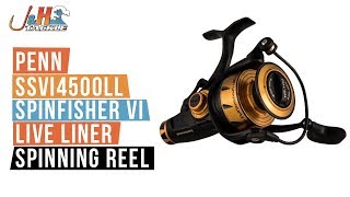 Penn SSVI4500LL Spinfisher VI Live Liner Spinning Reel  JampH Tackle [upl. by Messere]