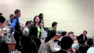 Activists Confront Condoleezza Rice at Stanford University [upl. by Anwahsiek849]