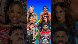 Dominik Mysterio Liv Morgan Bianca Belair VS Jey Uso Rhea Ripley Nia Jax 👿 wwe shorts [upl. by Aremaj]