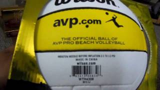 official avp wilson beach volleyball game ball unboxing amp review [upl. by Inittirb]