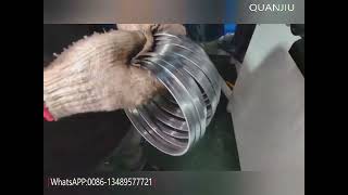 High Precision Automatic Flat Wire Round Ring Making with Butt Welding Machine Factory [upl. by Kushner]