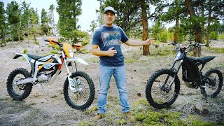 KTM FREERIDE EXC vs SURRON X  Electric Dirt Bike Test [upl. by Carrew]