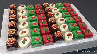 Doces finos para o Natal Descubra como criar 4 chocolates com recheios de dar água na boca [upl. by Greg]