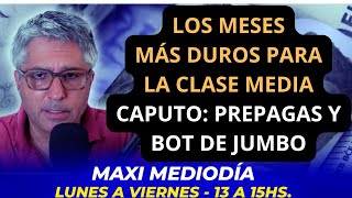 LOS MESES MÁS DUROS PARA LA CLASE MEDIA CAPUTO PREPAGAS Y BOT DE JUMBO [upl. by Iveksarap]