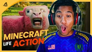 MINECRAFT MASUK PANGGUNG  A Minecraft Movie Teaser  Reaction Malaysia 🇲🇾 [upl. by Glassco]