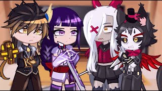 Hazbin Hotel React To Archons  Genshin Impact  Gacha React [upl. by Yespmed]