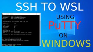 How to do SSH Connection to WSL ubuntu using PuTTY on Windows 10  64 bit [upl. by Arbma]