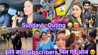 आज बीवी बच्चो को ले गया घूमाने 😂 पूरा Enjoy किया 🤭 subscribers मिले 😍 नोना को दिया गिफ्ट 🎁🥰 [upl. by Arised]