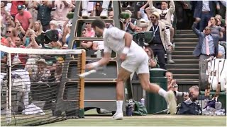 Novak Djokovic SMASHES his racket in frustration 😱  Wimbledon on ESPN [upl. by Turino291]