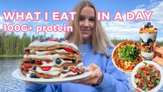 What I Eat in Day to get 100G Protein  Summer Vacation Edition [upl. by Sobmalarah]