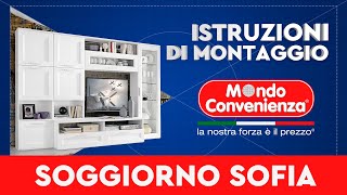 Istruzioni di montaggio Soggiorno Sofia  MONDO CONVENIENZA [upl. by Eiraminot]