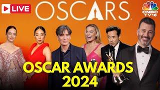 Oscars 2024 LIVE 96th Academy Awards LIVE  Jimmy Kimmel  Oppenheimer Poor Things Barbie  IN18L [upl. by Arreik]