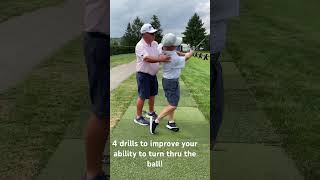 4 drills to improve turn thru the ball golf golftechnique golflesson golfswing golfskill [upl. by Tenn]