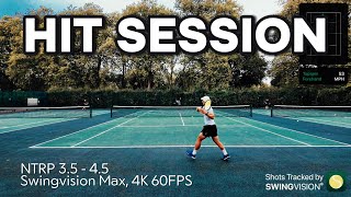 Tennis Forehands amp Backhands NTRP 35 vs 45 Swingvision MAX 4K 60 FPS DJI Osmo Pocket 3 [upl. by Deane]