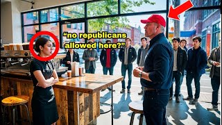 Coffee Shop Refuses to Serve Republican Man After Seeing His MAGA Hat Unaware That He Owns The Shop [upl. by Homovec]