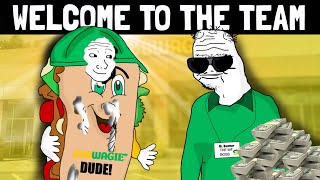 WOJAK DOOMER WAGE SLAVES AS A FAST FOOD MASCOT [upl. by Bore690]