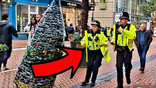 Christmas Tree Prank on Police Bushman Prank [upl. by Htezil744]