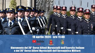 Giuramento congiunto degli Allievi Marescialli dellAeronautica Militare e dellEsercito Italiano [upl. by Mieka]