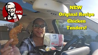 TRYING KFC NEW ORIGINAL RECIPE CHICKEN TENDERS FOR THE FIRST TIME AND OMG [upl. by Libbi783]