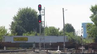 932024 CSX eastbound intermodal train in Fostoria Ohio [upl. by Alaet434]