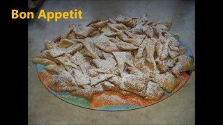 How to make Christmas Angel Wings  kind of sugared fritter  Polish Chrusciki [upl. by Barbey]