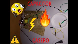 CAPACITOR CASEROExperimento Paso a Paso [upl. by Salomo]