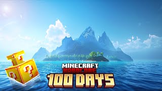 I Survived 100 Days on DESERTED Island in Minecraft Hardcore [upl. by Nagirrek354]