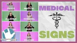 Learn How to Sign Medical Signs in ASL  Profession Signs [upl. by Onej]