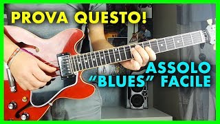 PROVA QUESTO Assolo di Chitarra Blues Facile  Tutorial  Lezioni di Chitarra [upl. by Lenra]