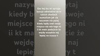 Tekst piosenki Adrian los mi sprzyja buzuje adrenalina aa w takich chwilach wymyślam jak się nazywam [upl. by Anaed]