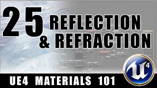 Water Reflection amp Refraction Shader  UE4 Materials 101  Episode 25 [upl. by Gelhar132]