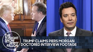 Trump Claims Piers Morgan Doctored Interview Footage Giuliani Revealed on Masked Singer [upl. by Nirrok139]