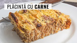 Plăcintă cu carne tocată și foi cumpărate Rețeta de plăcintă creață cu carne  Bucate Aromate [upl. by Haynor328]