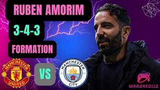 RUBEN AMORIN 434 FORMATION  MANCHESTER DERBY  eFOOTBALL 2025 [upl. by Marcus]